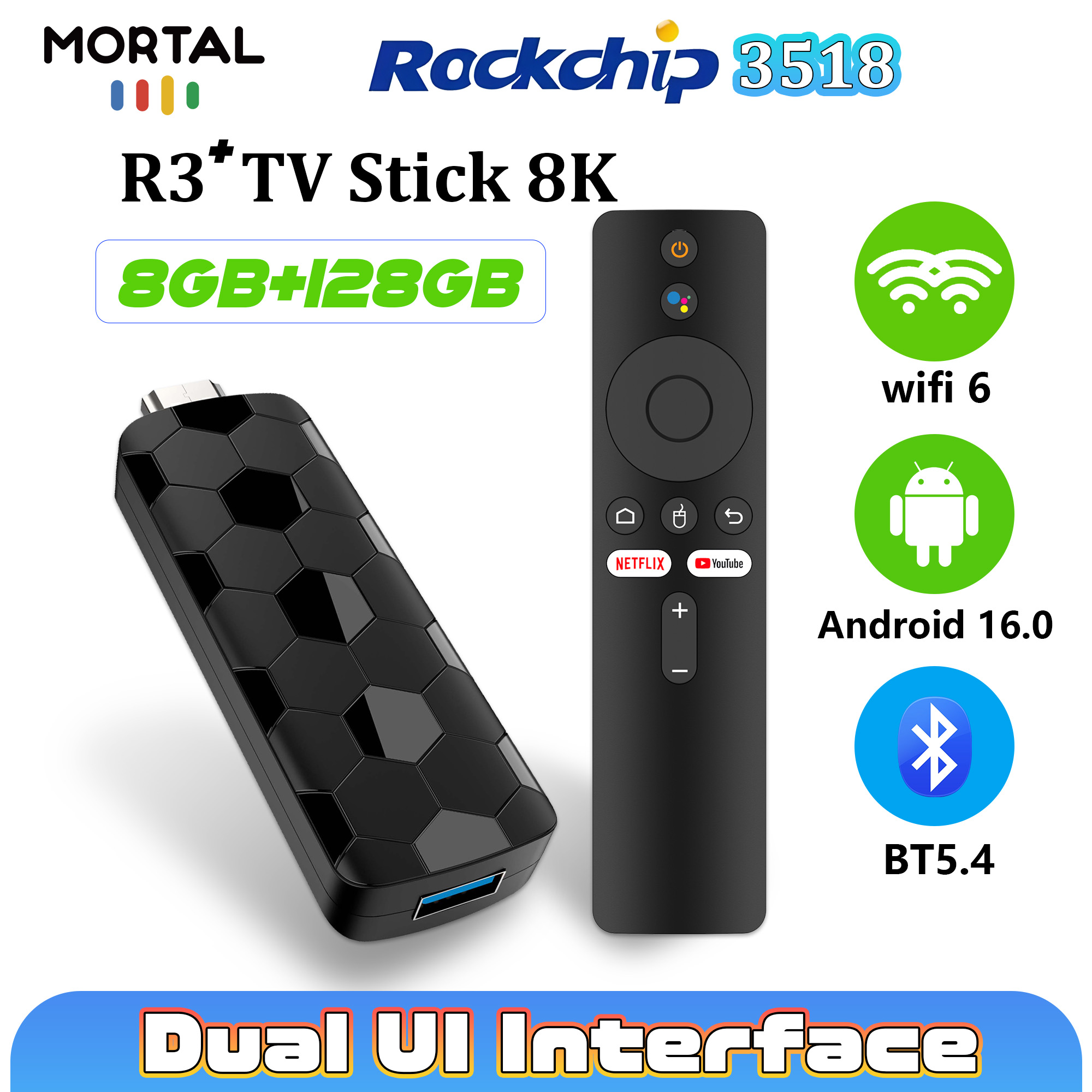 Home Cinema Complet - Mortal R3+ TV Stick Android 16