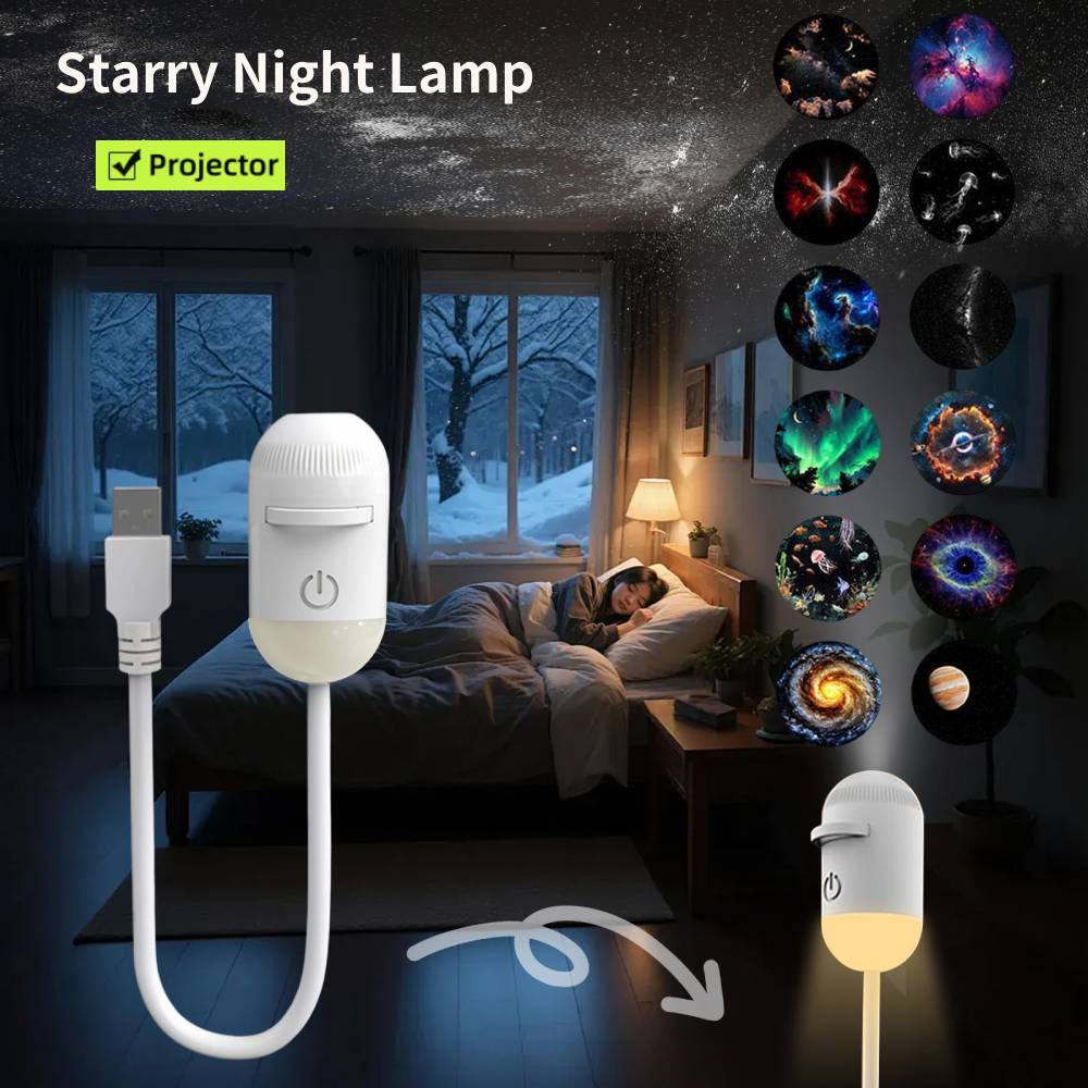 Home Cinema With Projector - Mini Galaxy Star Projector Night Light