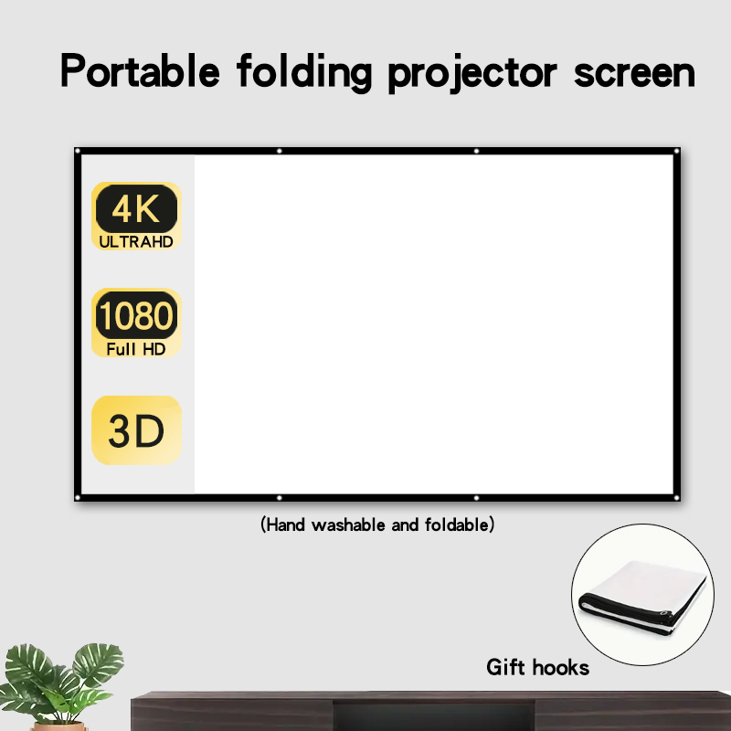 Home Cinema Blanc - Simple wall mounted projection soft screen