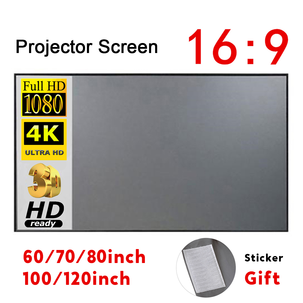 Home Cinema Blanc - Portable Projector Screen Simple Curtain Anti-Light