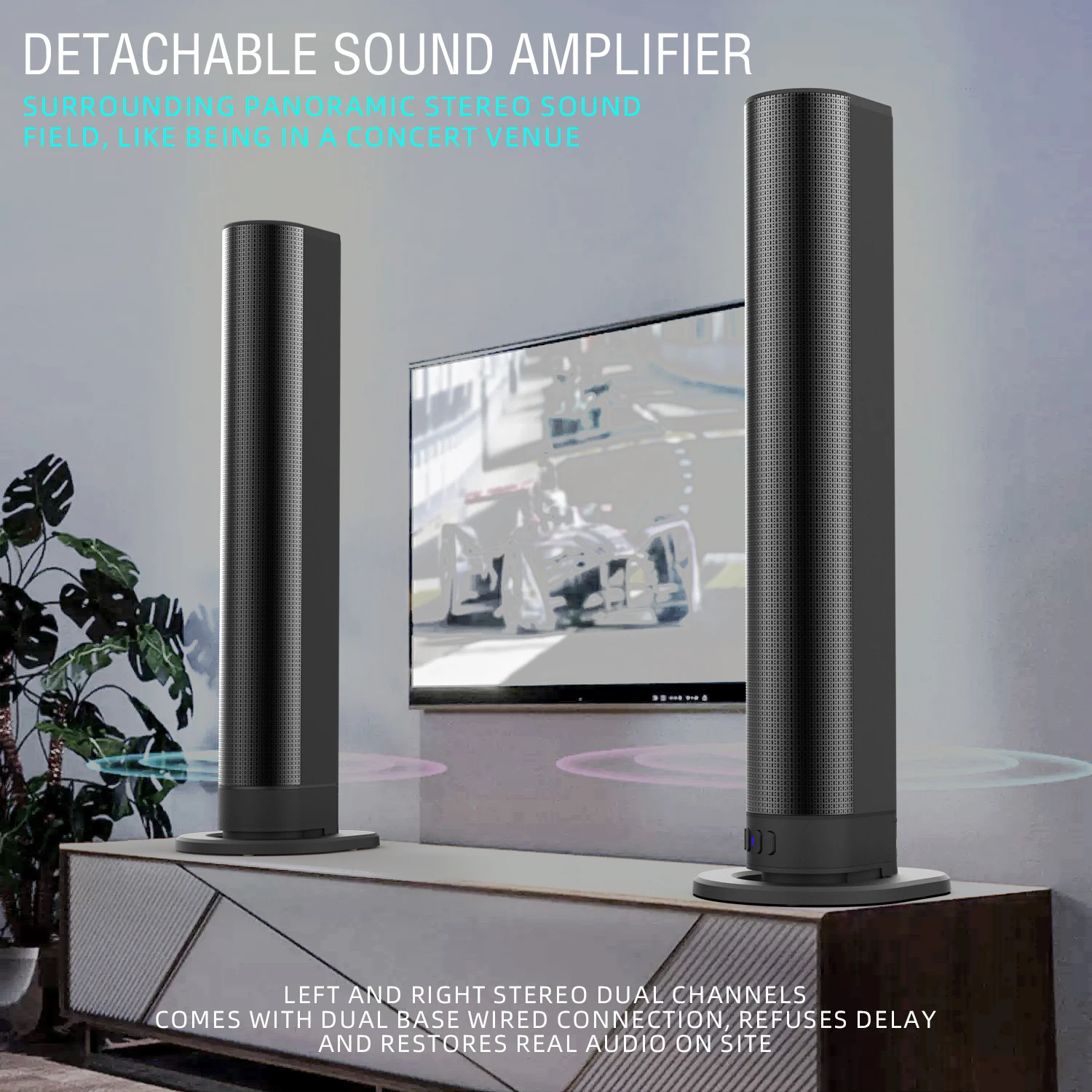 Home Cinema Speaker System - FM Soundbar TV Bluetooth Speakers HDMI/AUX/BT/OPT