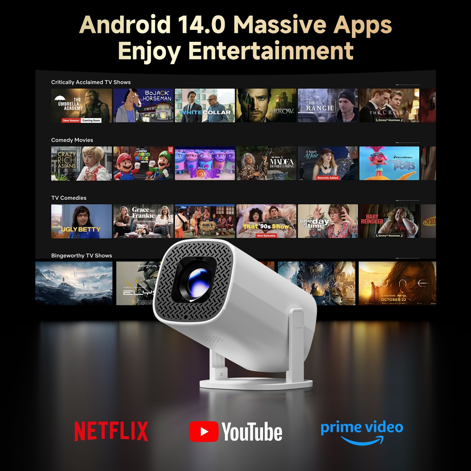 HONGTOP P30PRO Smart Mini Proj - Home Cinema Entertainment ulasan dan harga