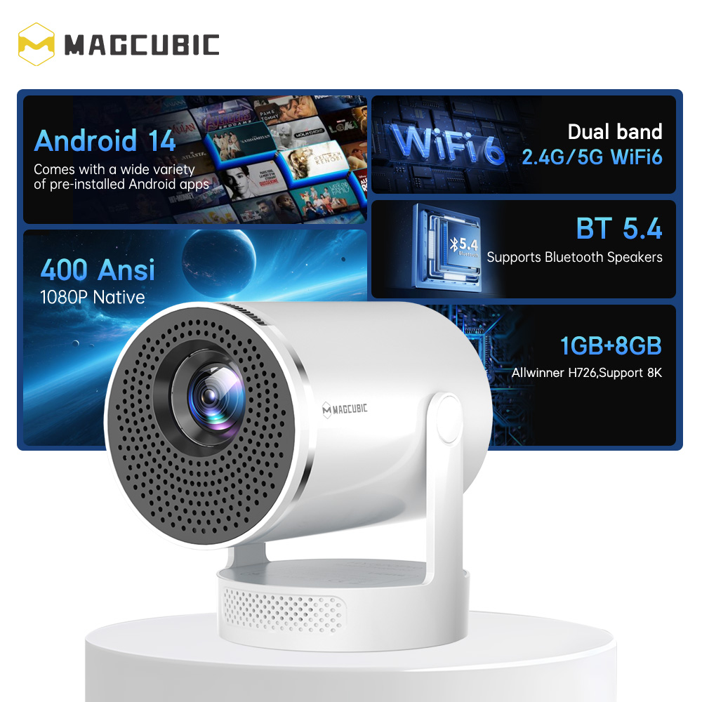 Magcubic Android 14 Native 108 - Home Cinema Complet ulasan dan harga
