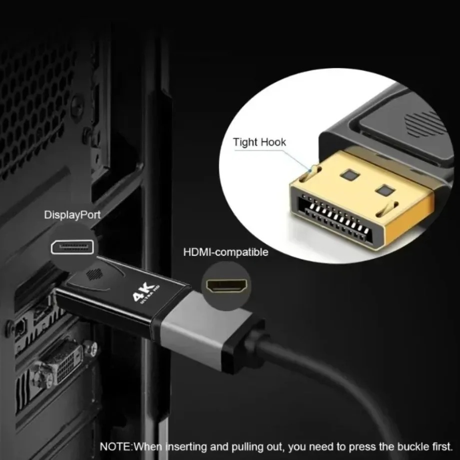 4K/1080P DP DisplayPort to HDM - Home Cinema With Projector ulasan dan harga