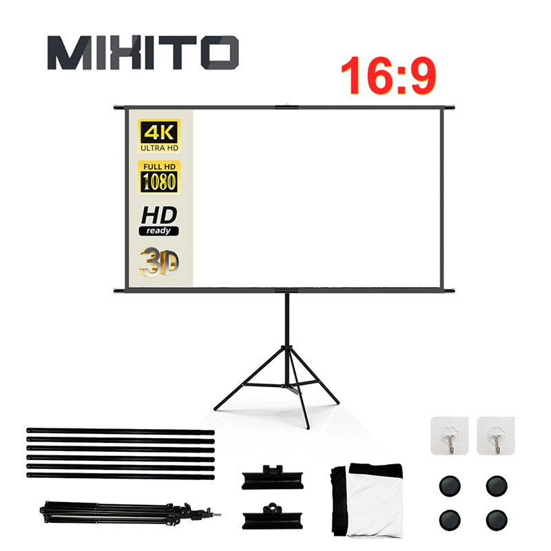 MIXITO Portable 16:9 High-defi - Home Cinema Blanc ulasan dan harga