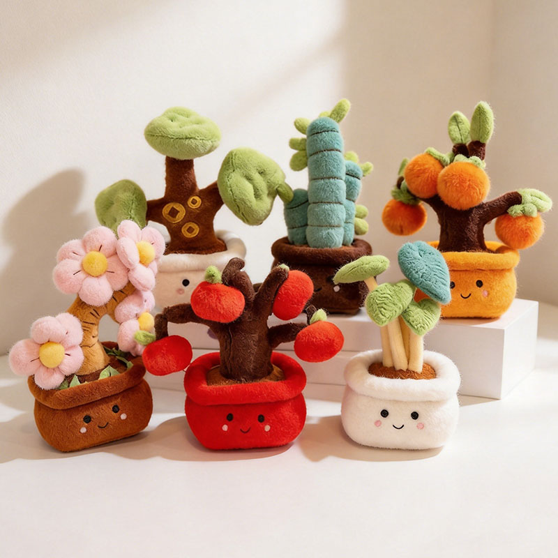25cm Kawaii Potted Plush Toy S - Home Cinema Apple ulasan dan harga
