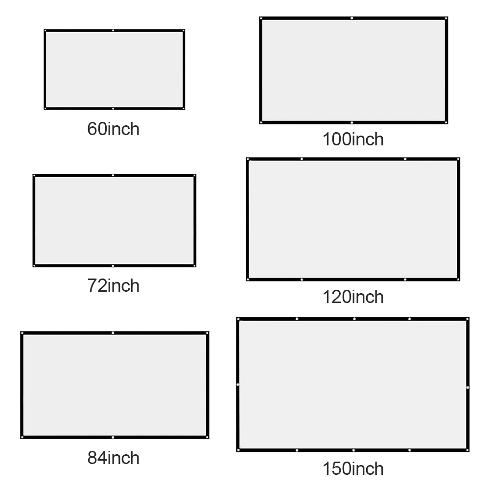 Portable Projector Screen Simp - Home Cinema Blanc ulasan dan harga