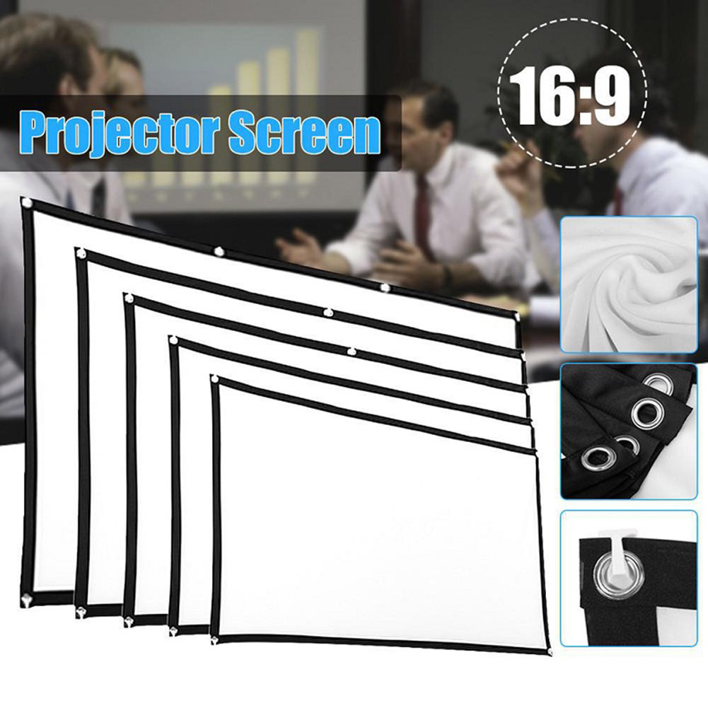 Portable Projector Screen Simp - Home Cinema Blanc ulasan dan harga