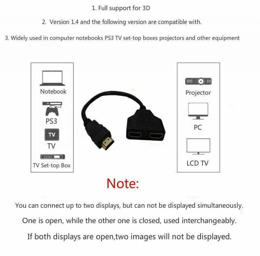 Dual Port HDMI-compatible Spli - Home Cinema With Projector ulasan dan harga