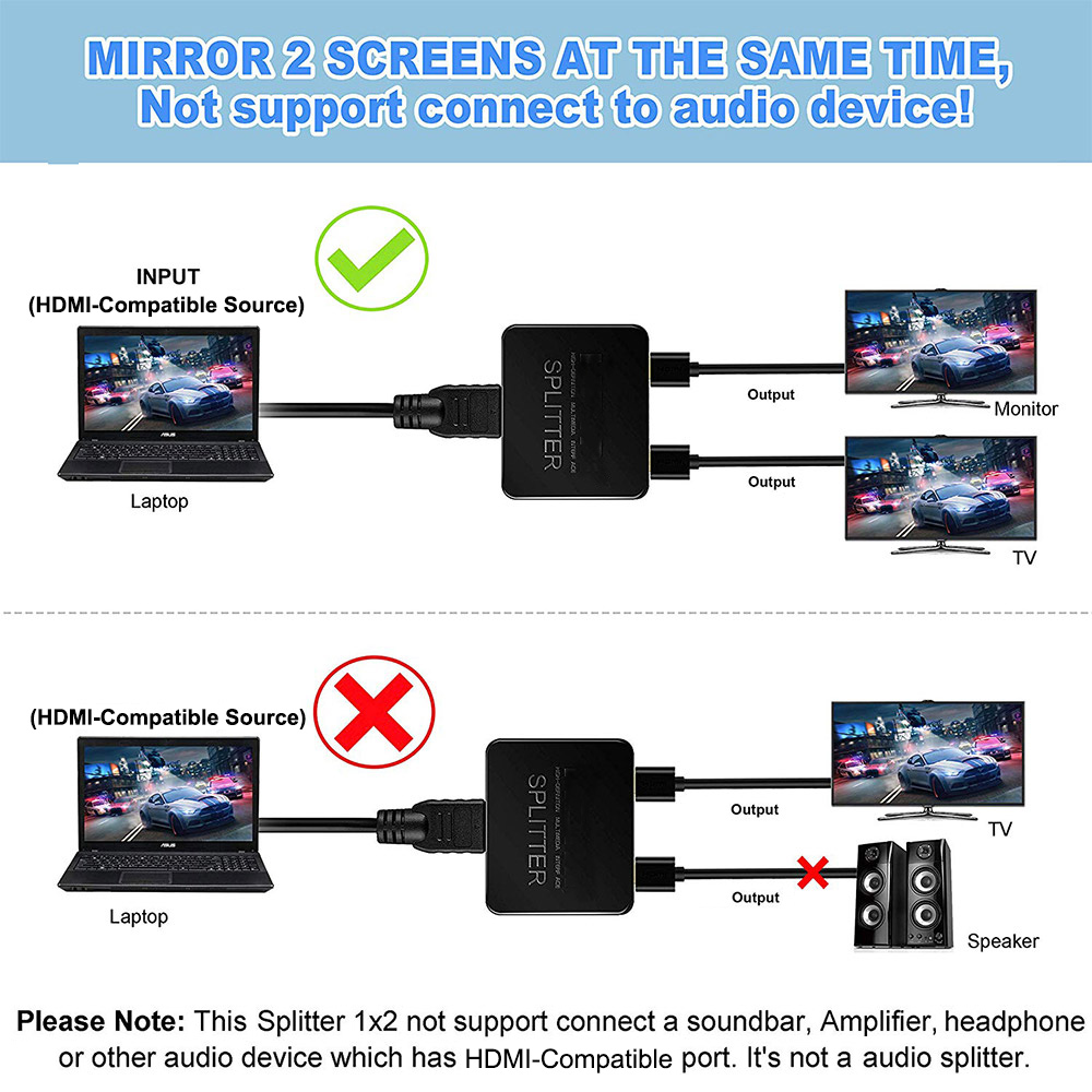 4K 1 in 2 out HDMI-compatible  - Home Cinema With Projector ulasan dan harga