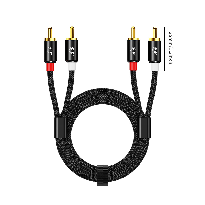 RG 2 RCA to 2 RCA Stereo Cable - Home Cinema Speakers ulasan dan harga