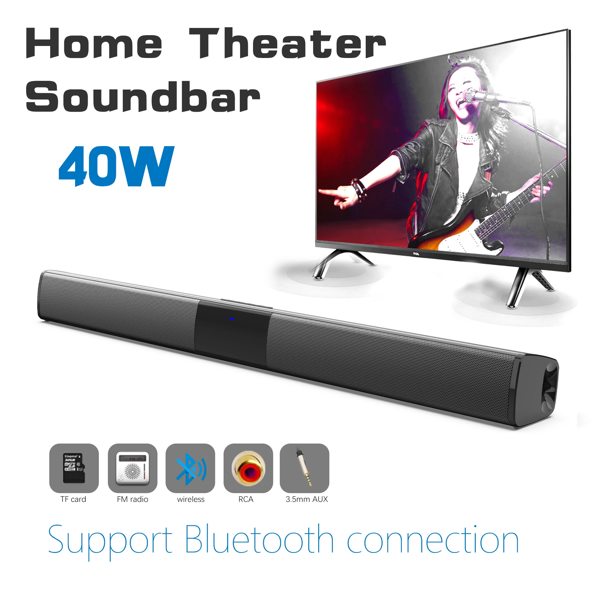 40W High Power Soundbar for TV - Home Cinema Complet ulasan dan harga