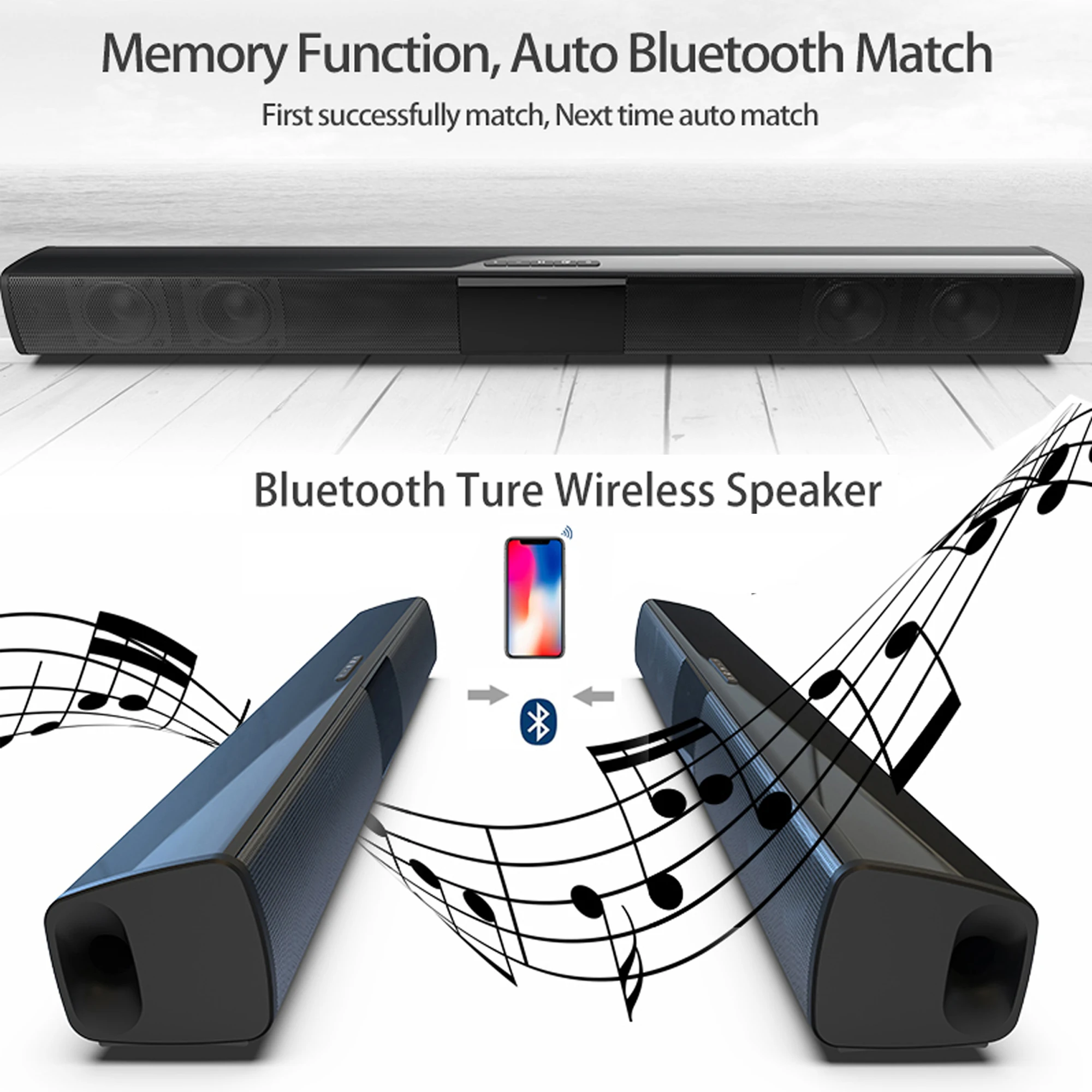 40W High Power Soundbar for TV - Home Cinema Complet ulasan dan harga