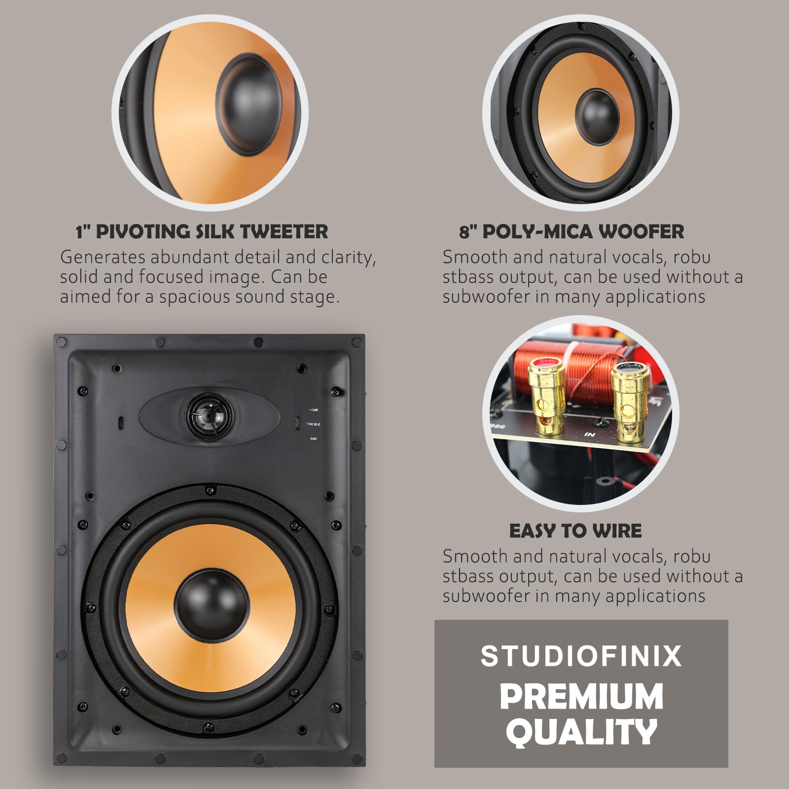 STUDIOFINIX 8 Inch 2 Way In Wa - Home Cinema Complet ulasan dan harga