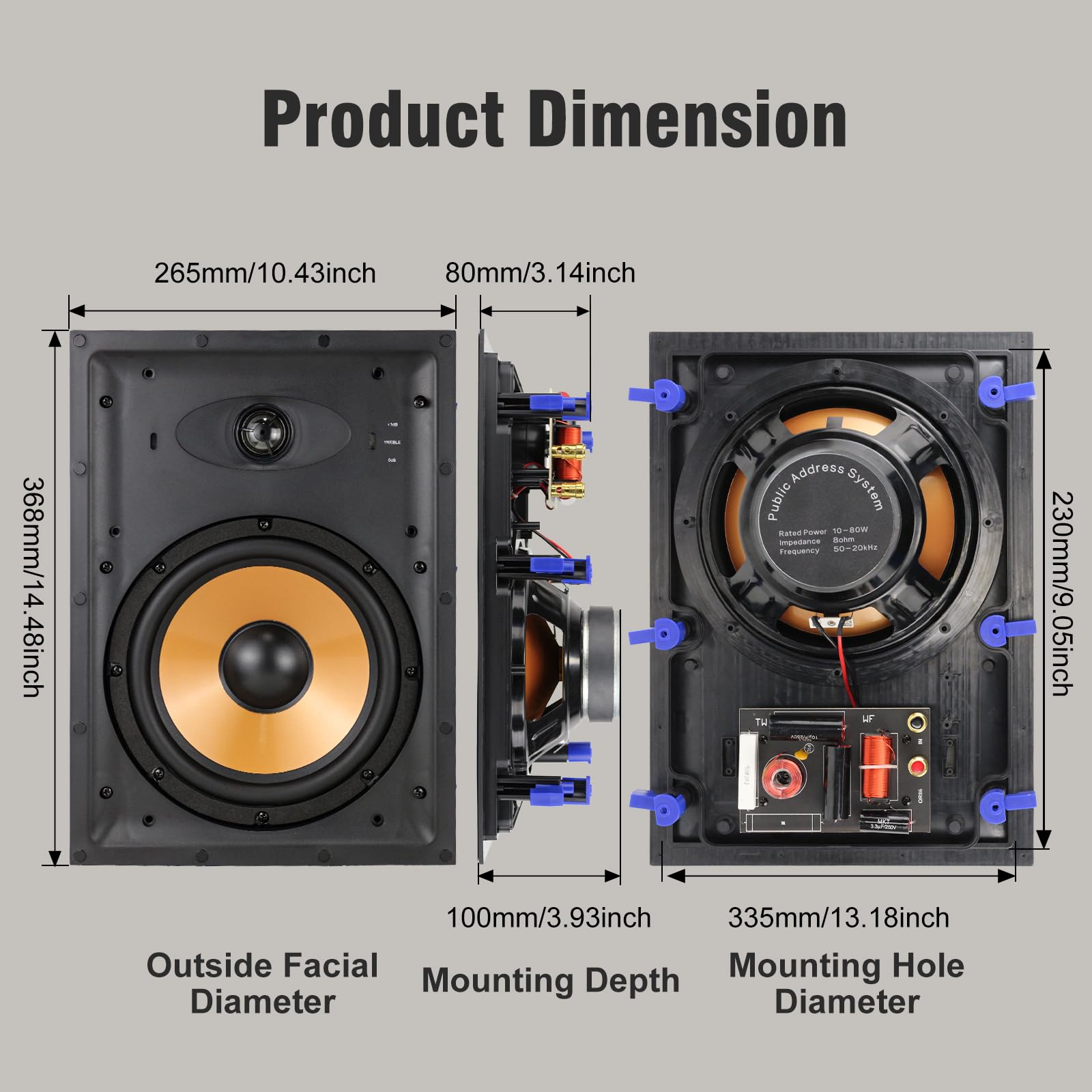 STUDIOFINIX 8 Inch 2 Way In Wa - Home Cinema Complet ulasan dan harga