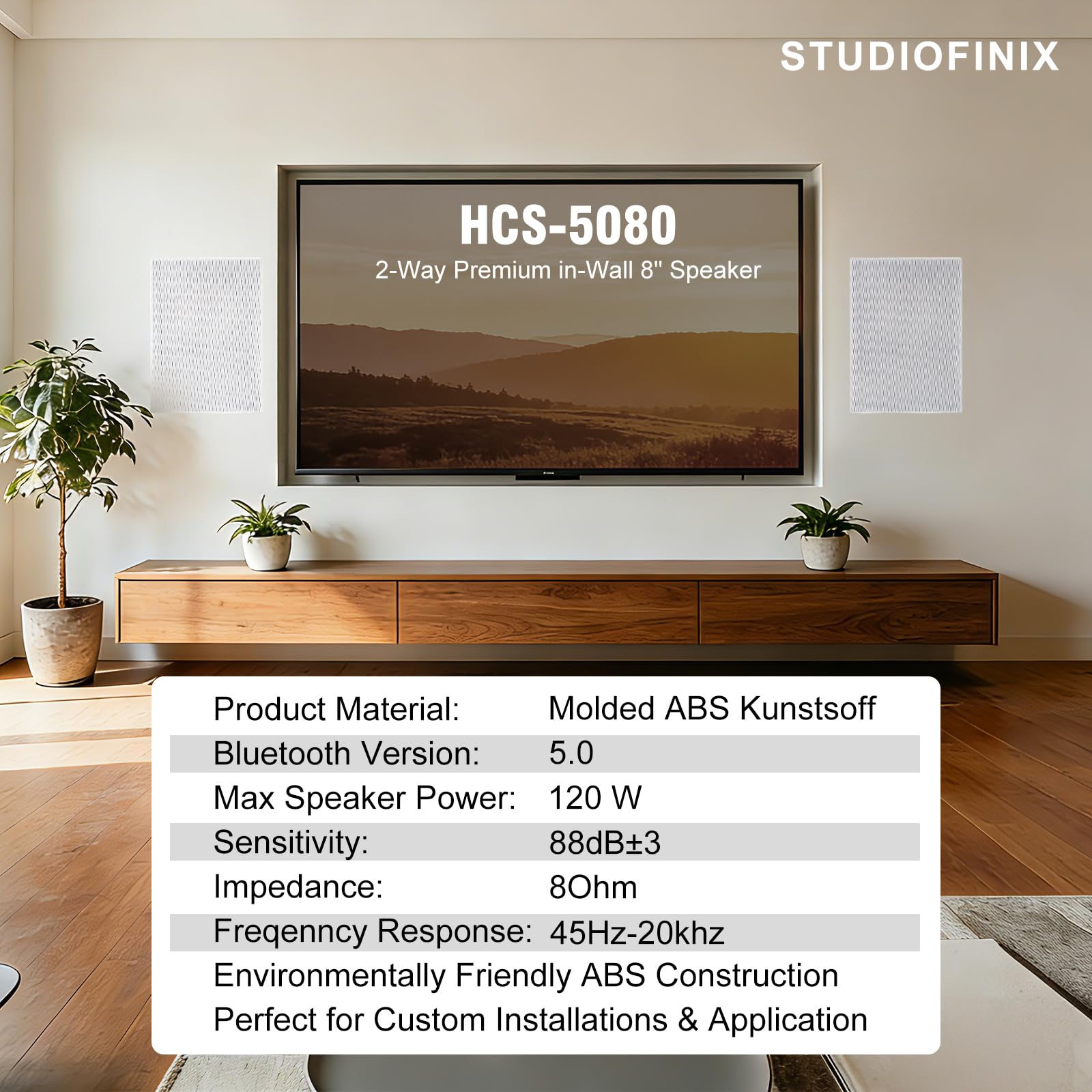 STUDIOFINIX 8 Inch 2 Way In Wa - Home Cinema Complet ulasan dan harga
