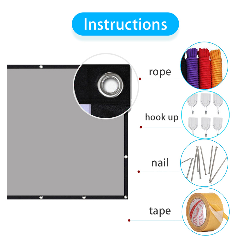 LEJIADA Projector Screen 60-13 - Home Cinema Blanc ulasan dan harga