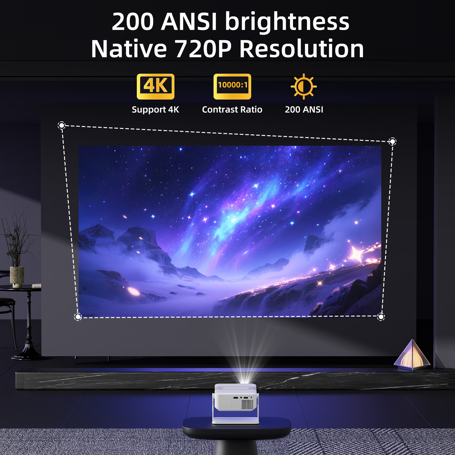 Xnano Projector HA109 4K Andro - Home Cinema Entertainment ulasan dan harga