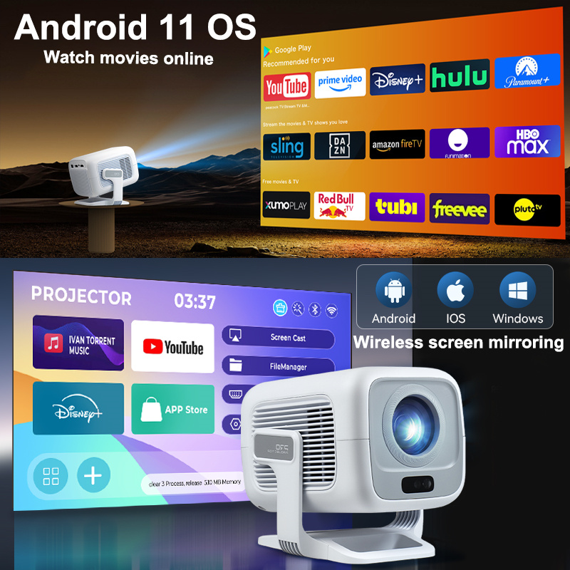 HUAWEISHI 4K Projector Android - Home Cinema Entertainment ulasan dan harga