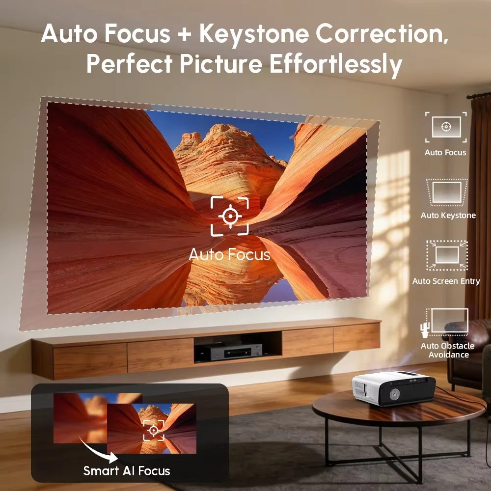 NewA9S 4k Projector Auto Focus - Home Cinema Complet ulasan dan harga